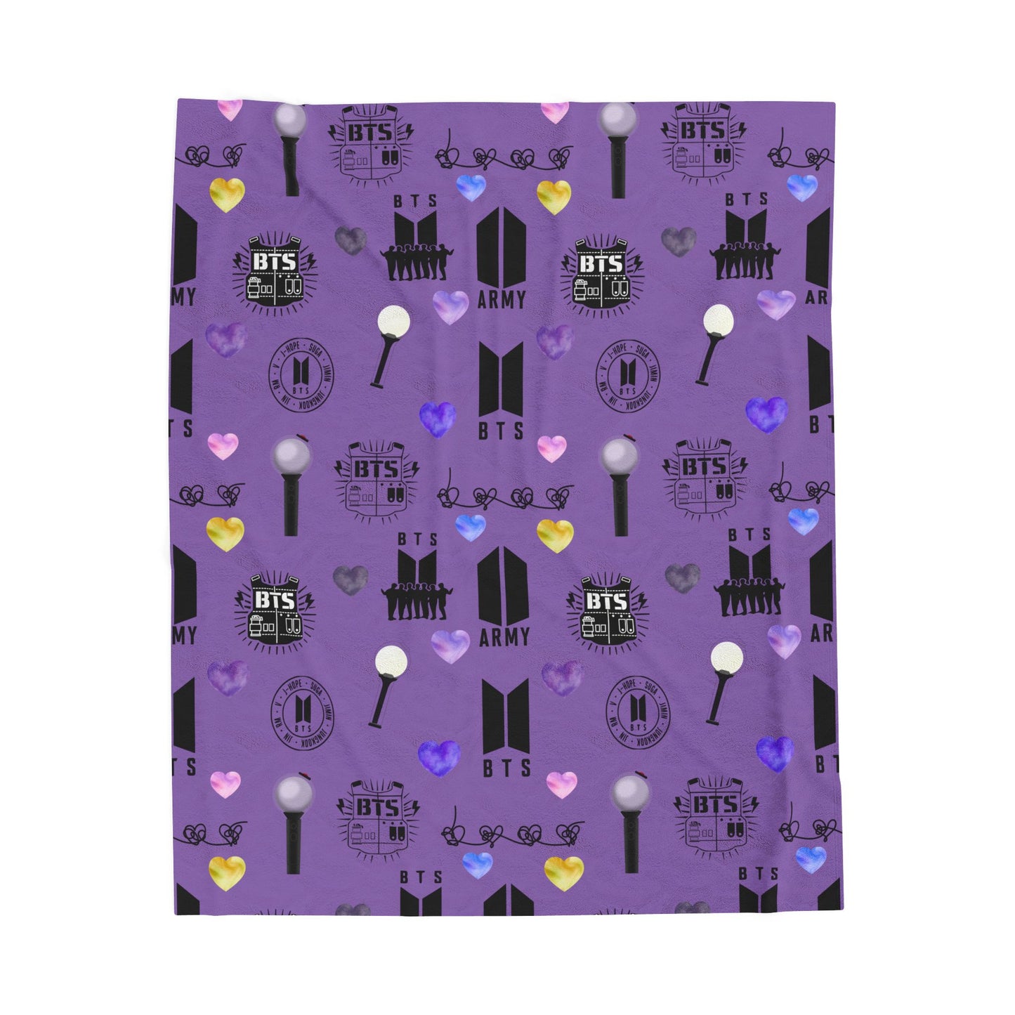 BTS Inspired Velveteen Plush Blanket, Cozy Throw, Perfect for Fans, Gifts for Holidays, Soft Home Decor, Collectible Blanket